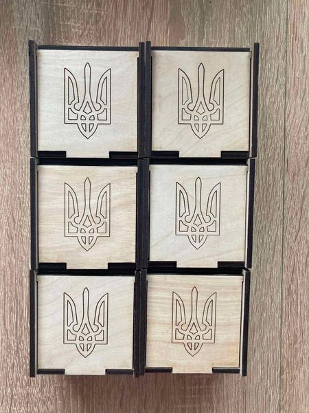 Коробочка з дерева під круглі капсули ЗСУ, для 24 капсул 35 фото